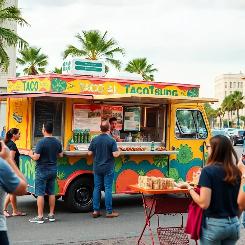 Masa Taco Truck serving tacos in St. Petersburg