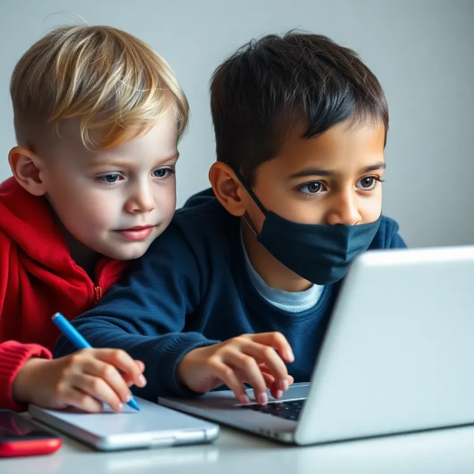 An illustration symbolizing child safety and online protection