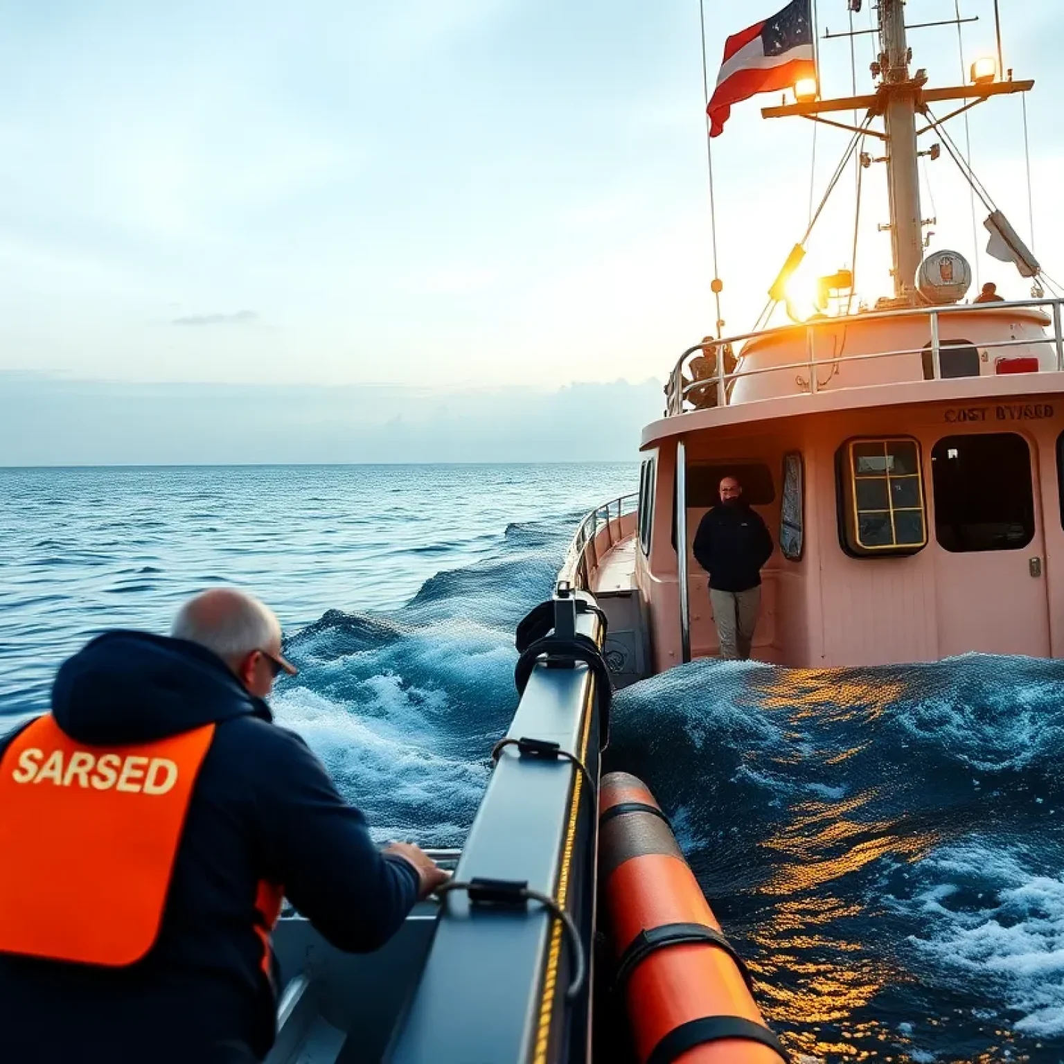 Coast Guard rescuing boaters during capsizing incidents.