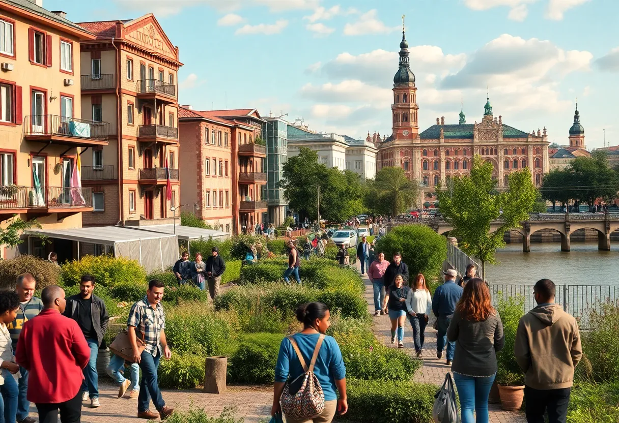 Cityscape of St. Petersburg highlighting community initiatives