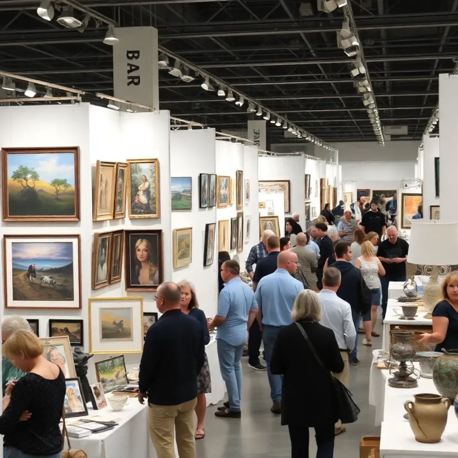 Artisans showcasing unique artwork at the Cool Art Show in St. Petersburg