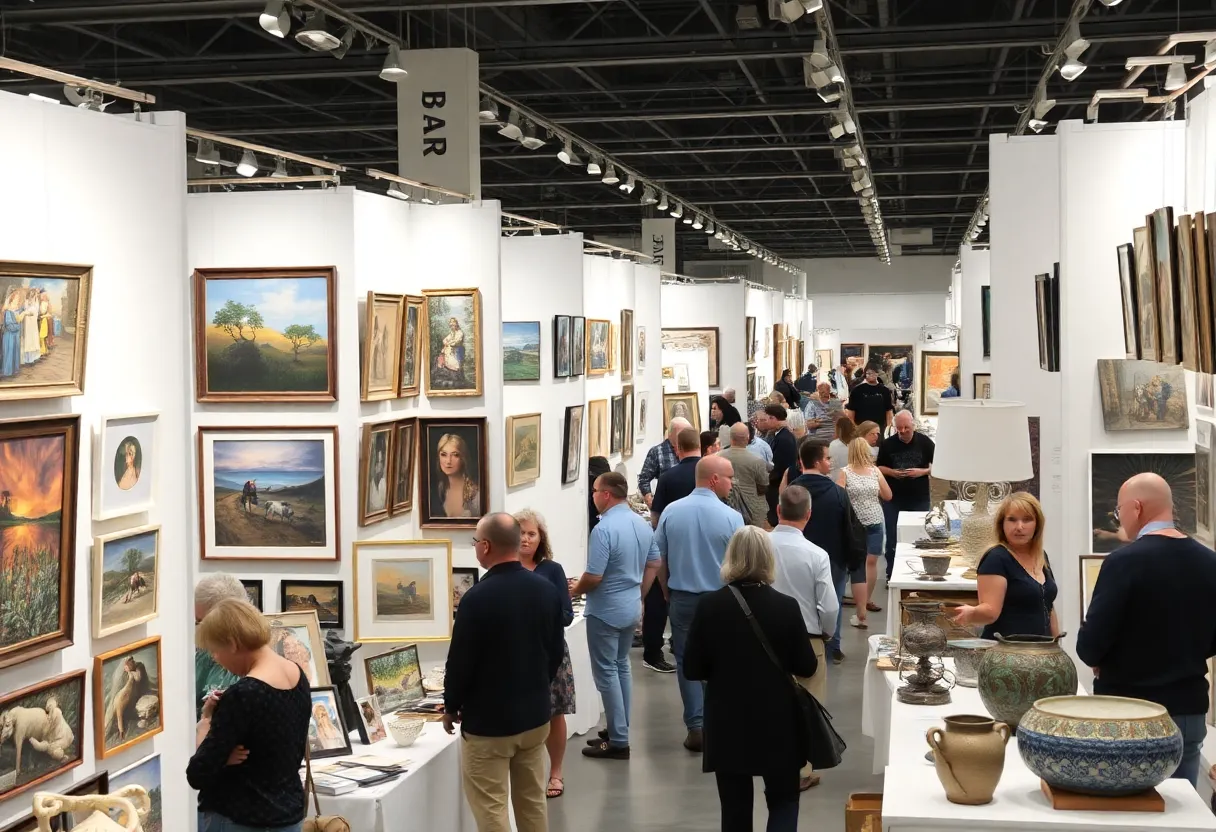 Artisans showcasing unique artwork at the Cool Art Show in St. Petersburg