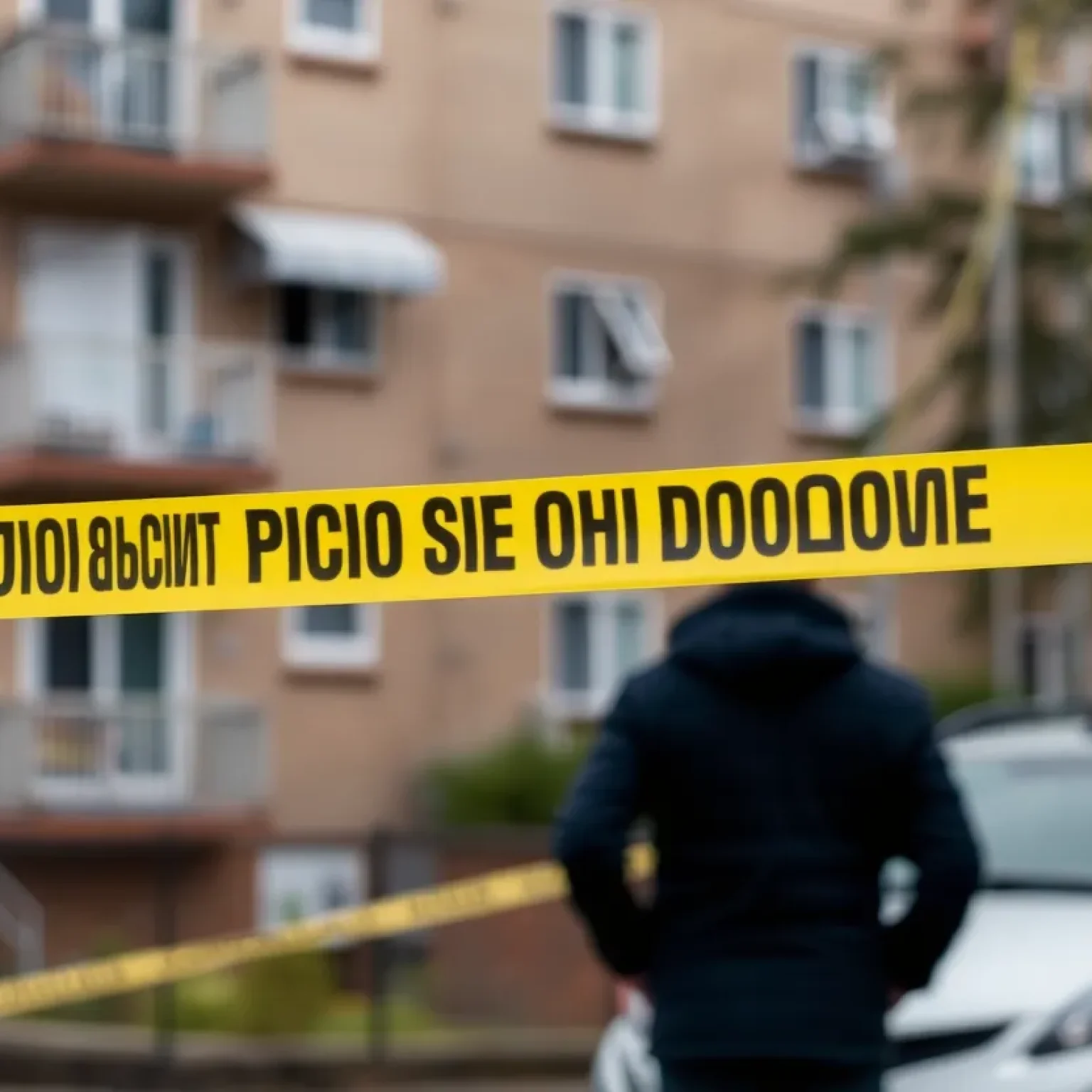 Police investigation scene in St. Petersburg, Florida