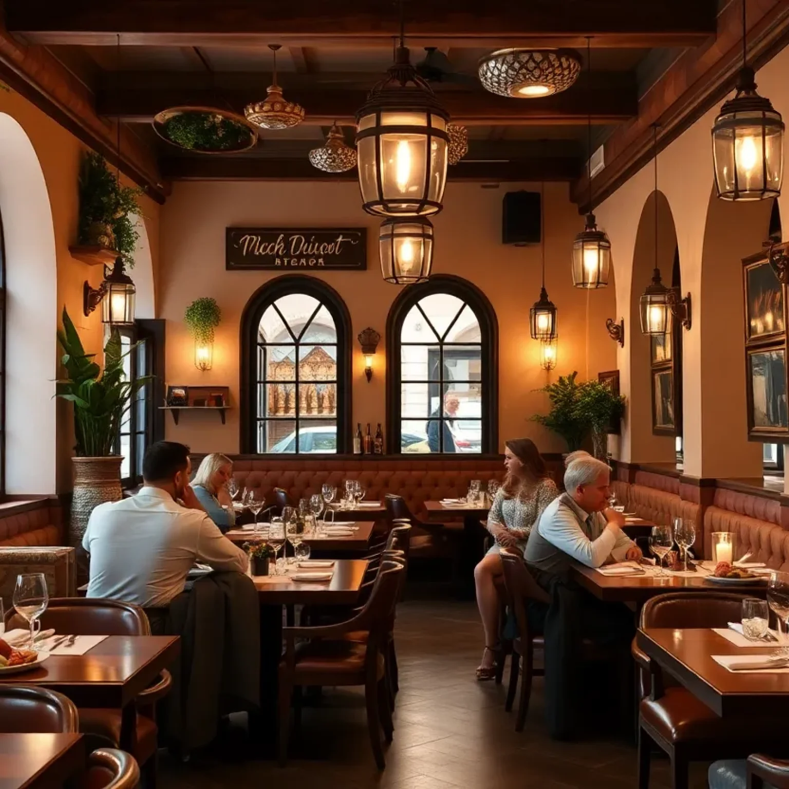 Interior view of Cybel, a new French-Moroccan restaurant