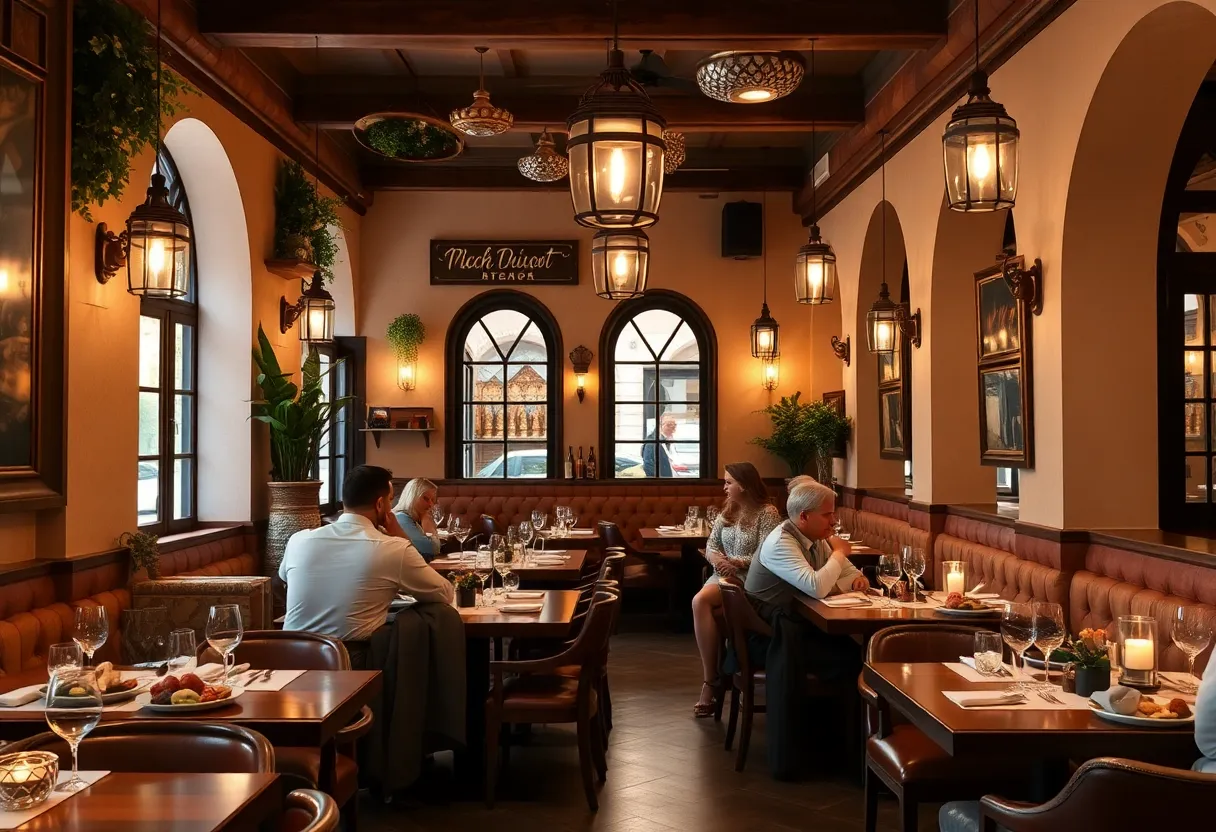 Interior view of Cybel, a new French-Moroccan restaurant