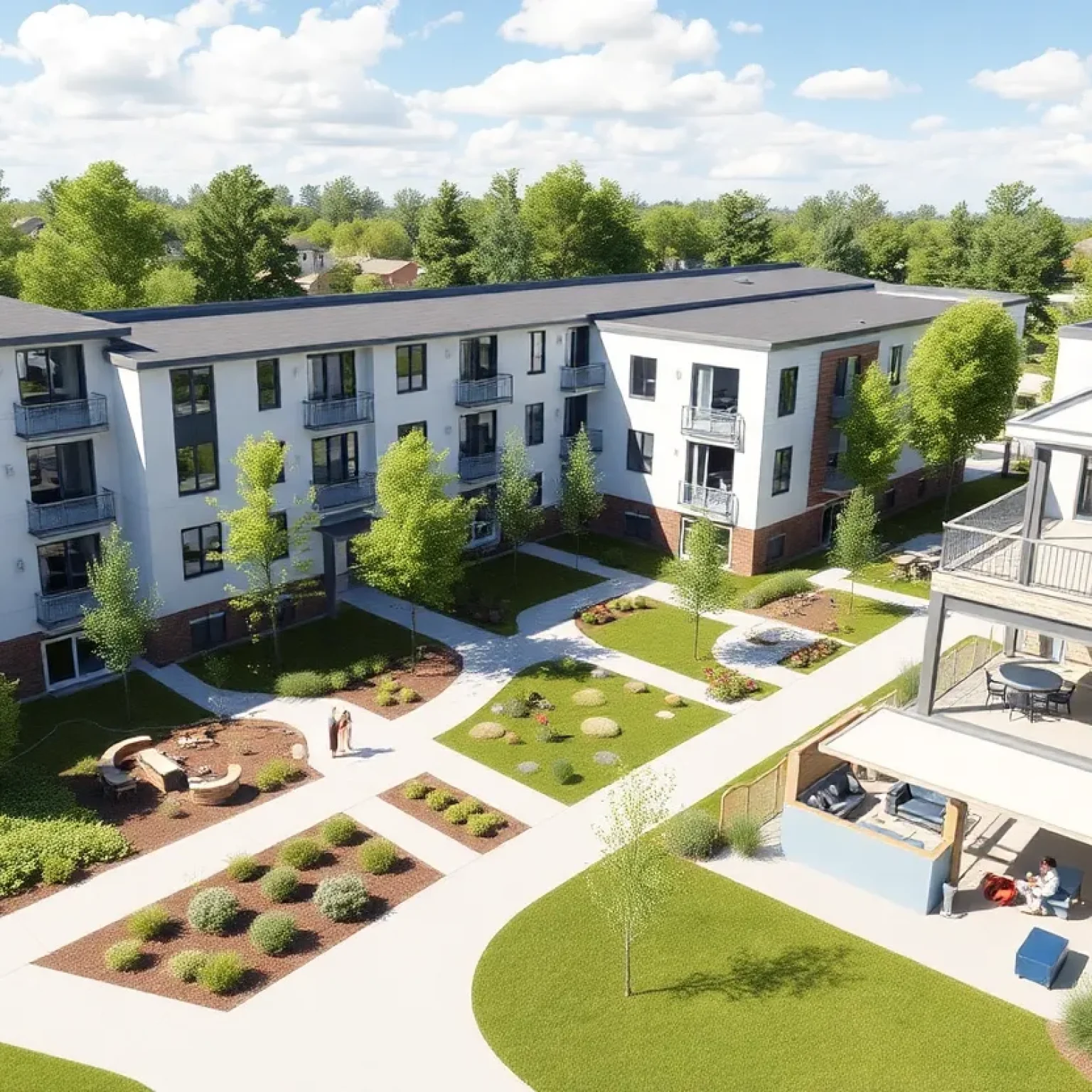 Rendering of the Flats on 4th affordable housing development for seniors