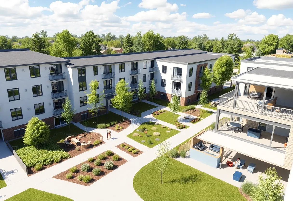 Rendering of the Flats on 4th affordable housing development for seniors