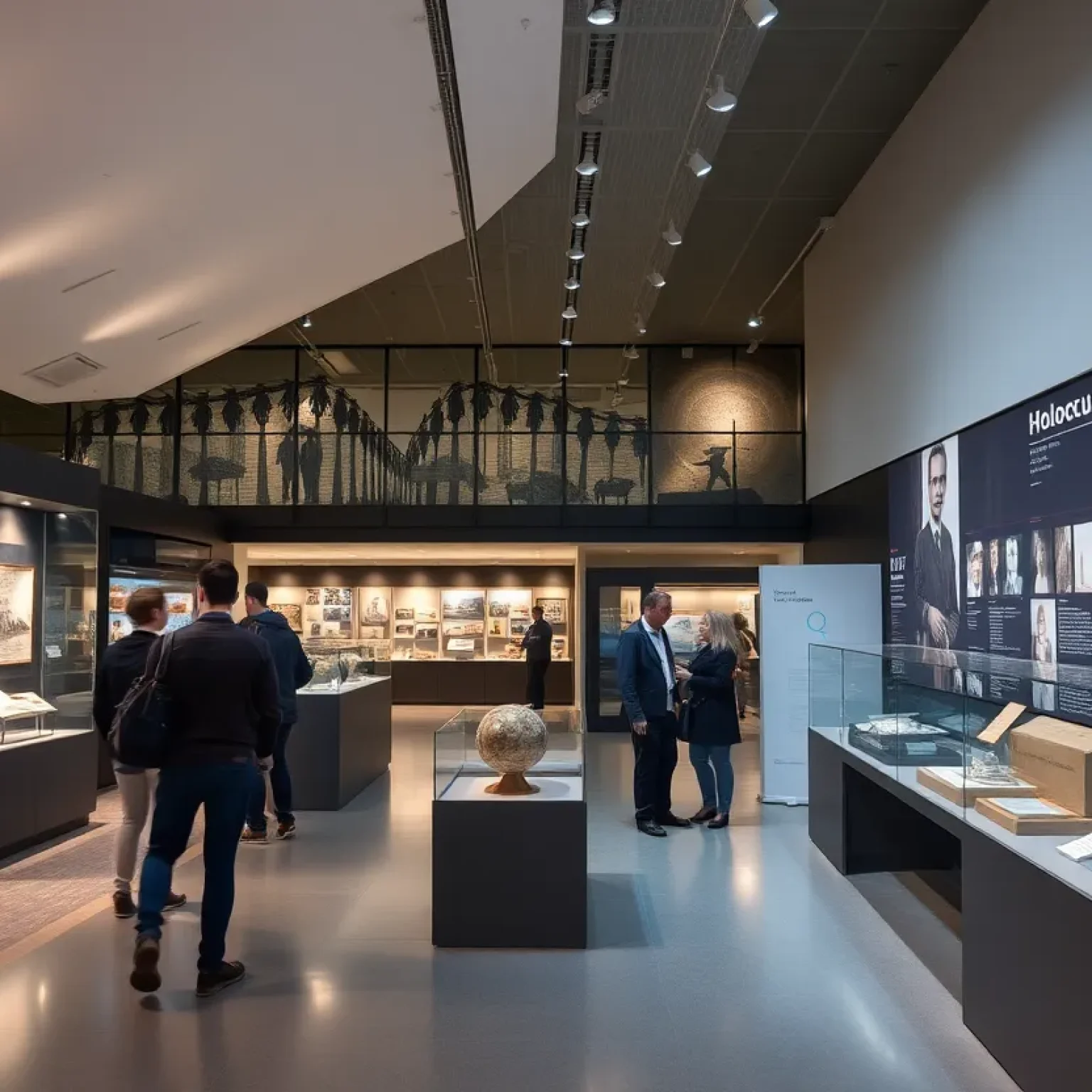 Interior view of the Florida Holocaust Museum exhibits