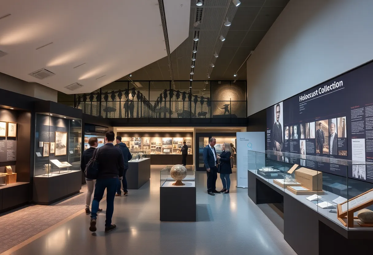 Interior view of the Florida Holocaust Museum exhibits