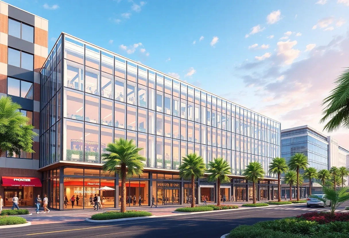 Rendering of the upcoming redevelopment of the Frontier building in St. Petersburg.