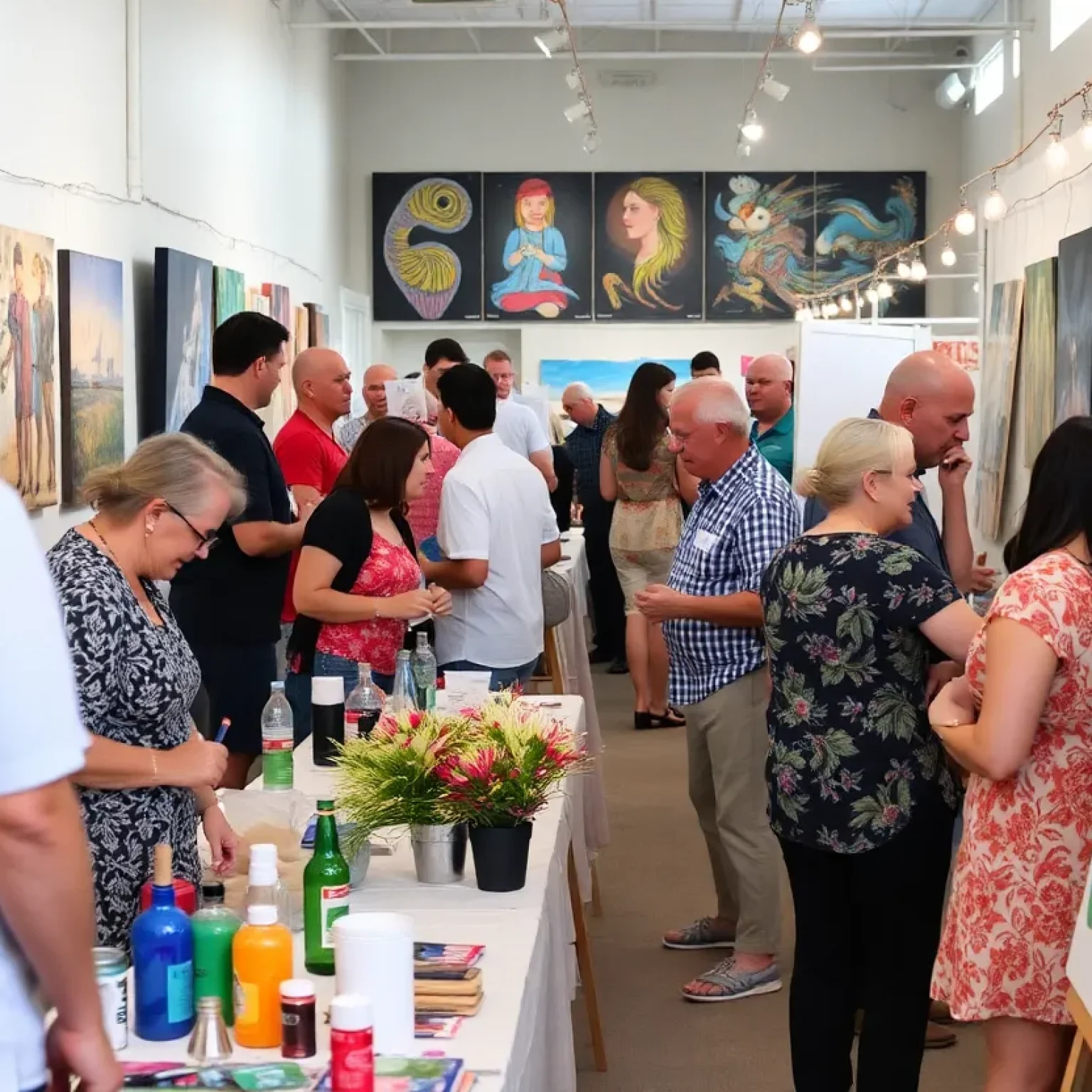 Local art event in Gulfport, showcasing various artists and community engagement.
