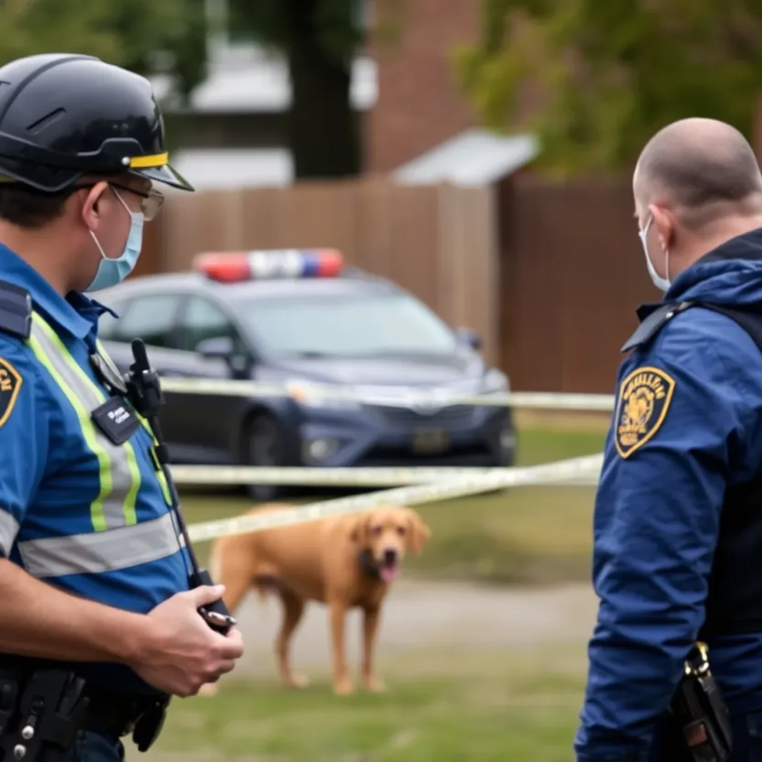 Law enforcement investigating animal cruelty case