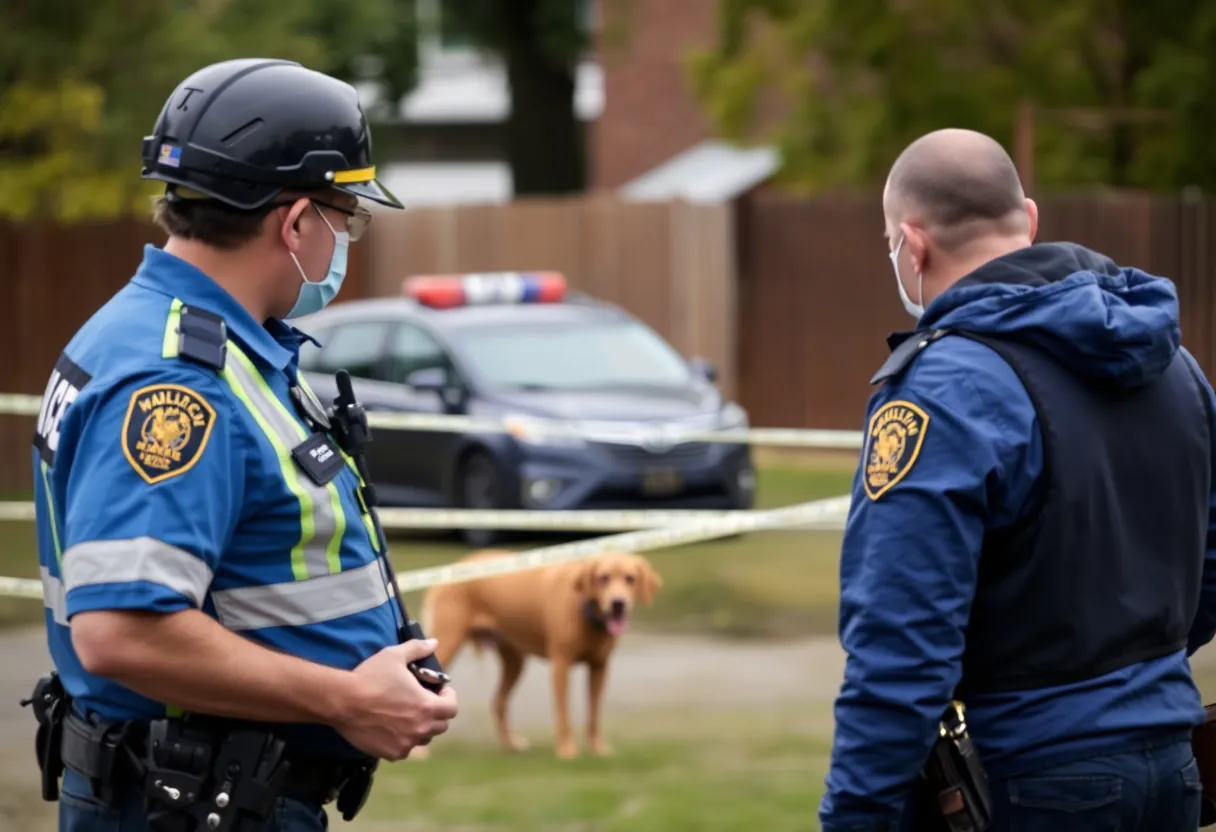 Law enforcement investigating animal cruelty case