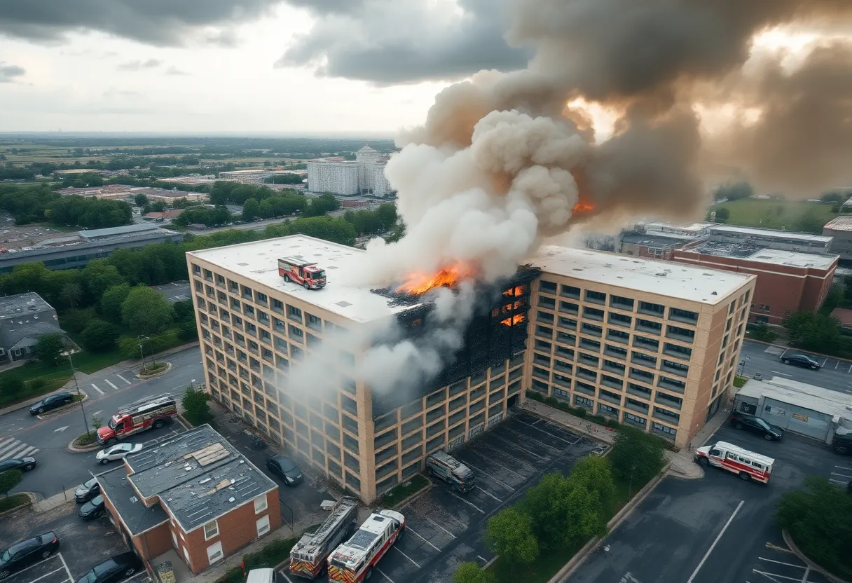 Fire damage at Jacksonville International Airport