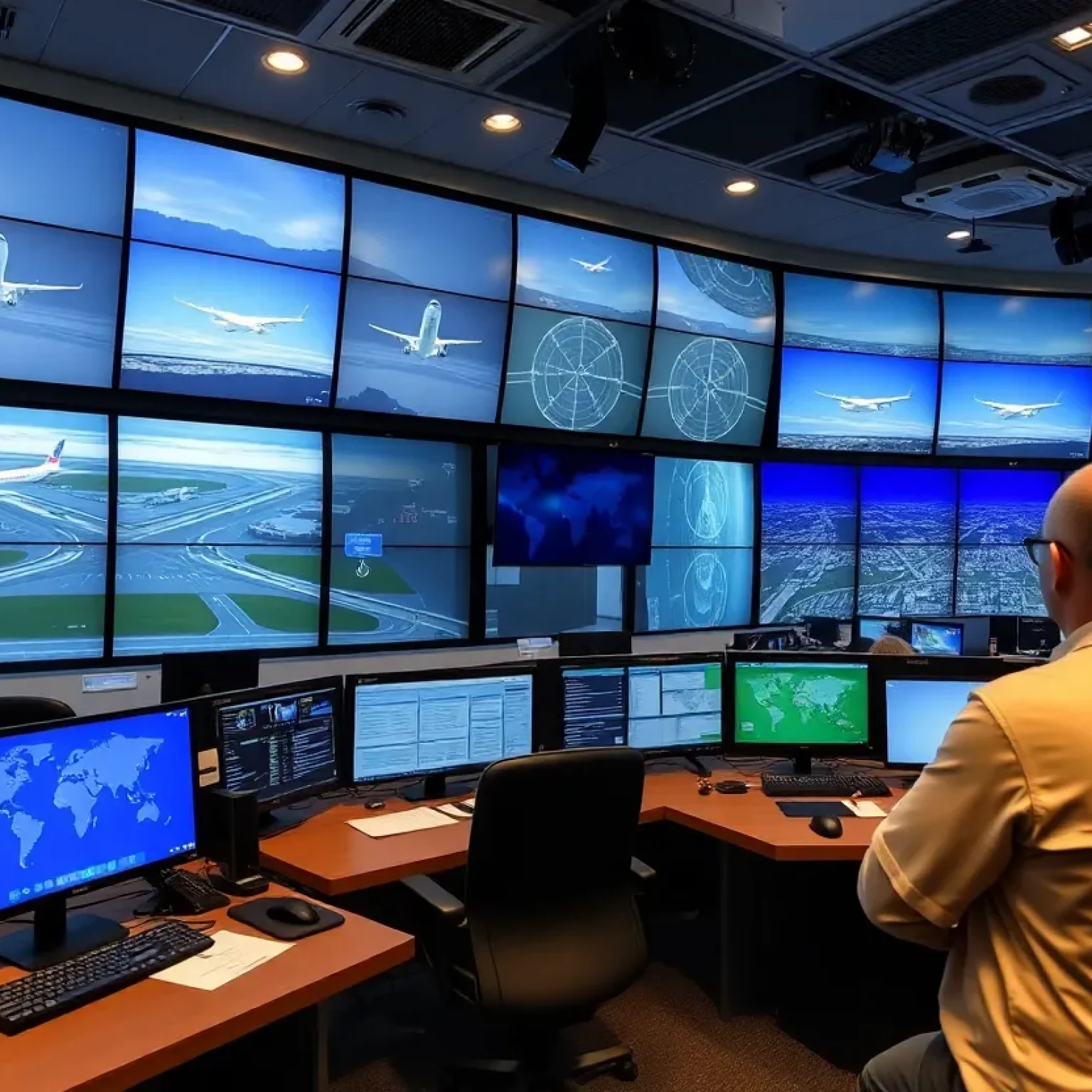 Modern Air Traffic Control Center