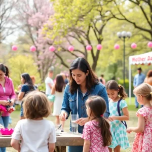Families enjoying Mother's Day weekend activities in Pinellas County