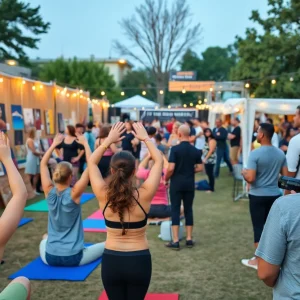 Community events in Pinellas County showcasing yoga, art, and music.