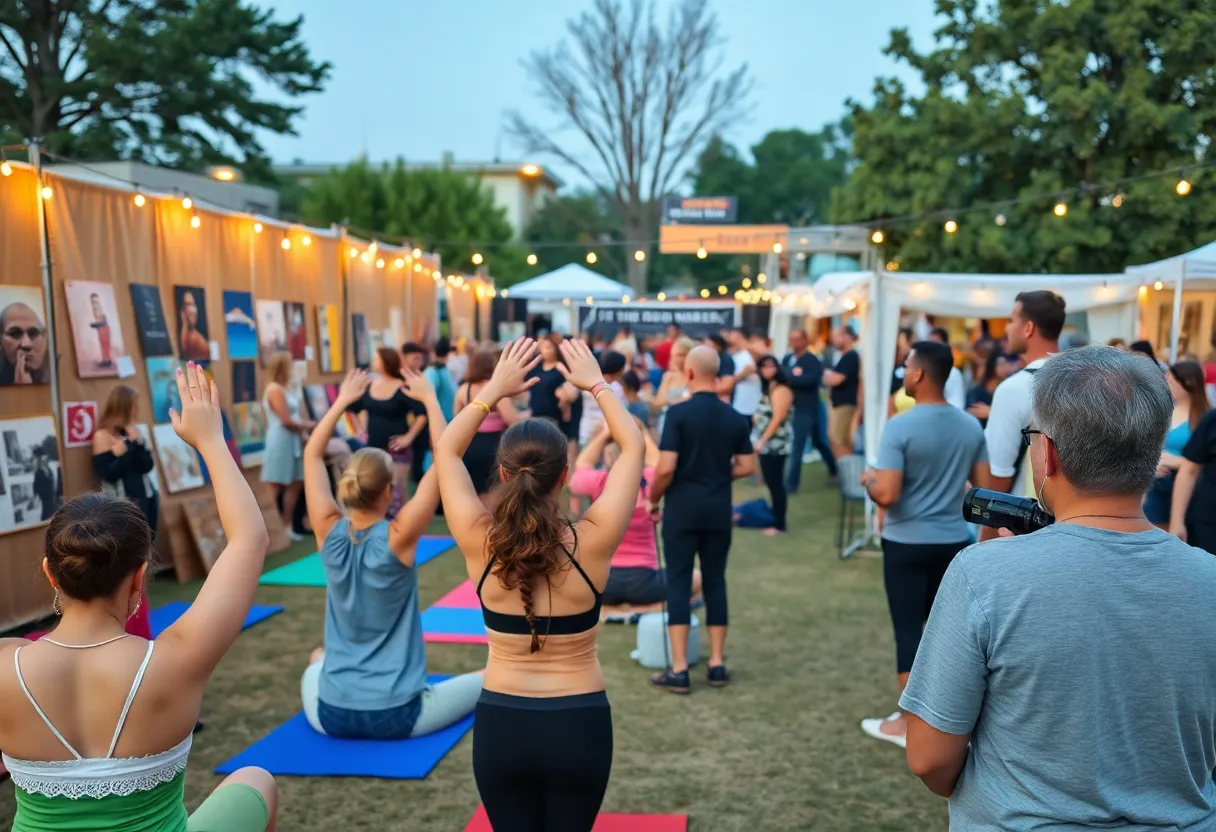 Community events in Pinellas County showcasing yoga, art, and music.