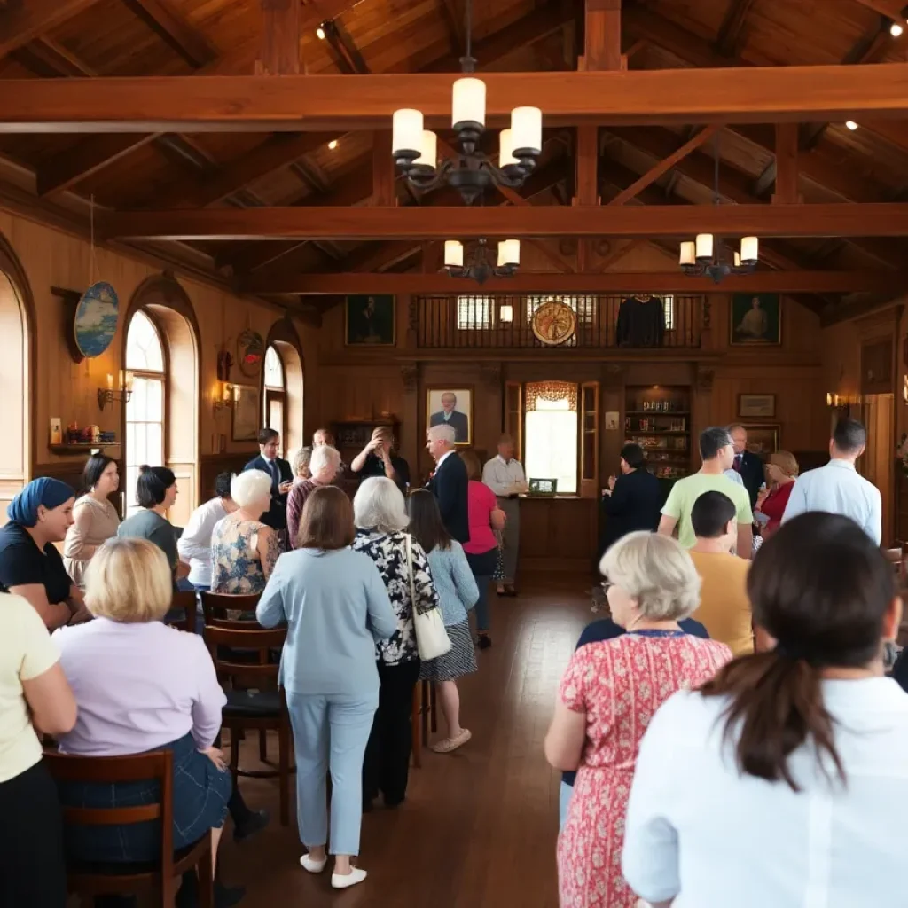 Community gathering at the Polish American Society venue in St. Petersburg
