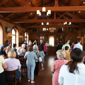 Community gathering at the Polish American Society venue in St. Petersburg
