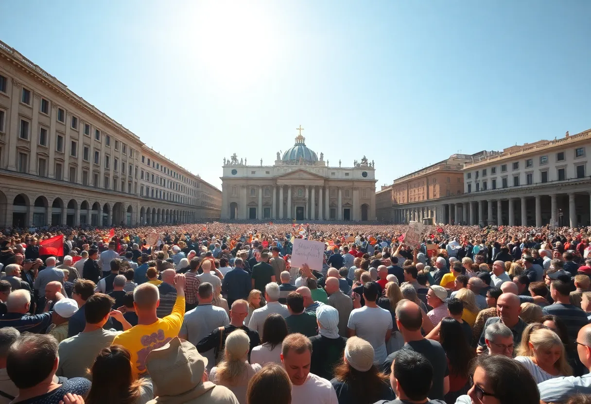 Pope Leo XIV First Blessing Atmosphere
