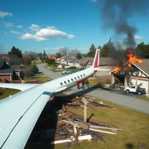 Residential Area Affected by Jet Crash