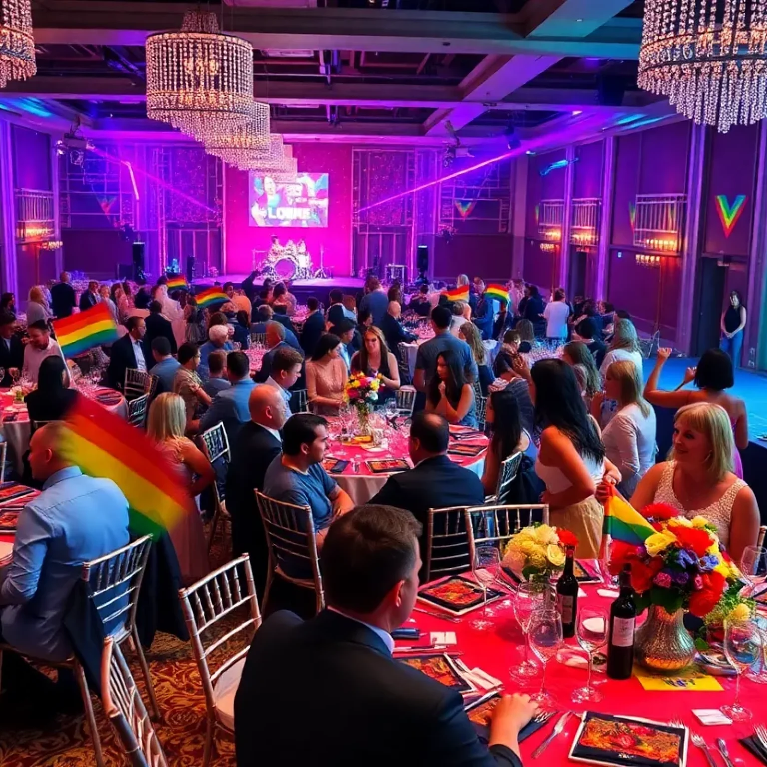 Attendees at the Equality Florida St. Pete Gala enjoying the event.