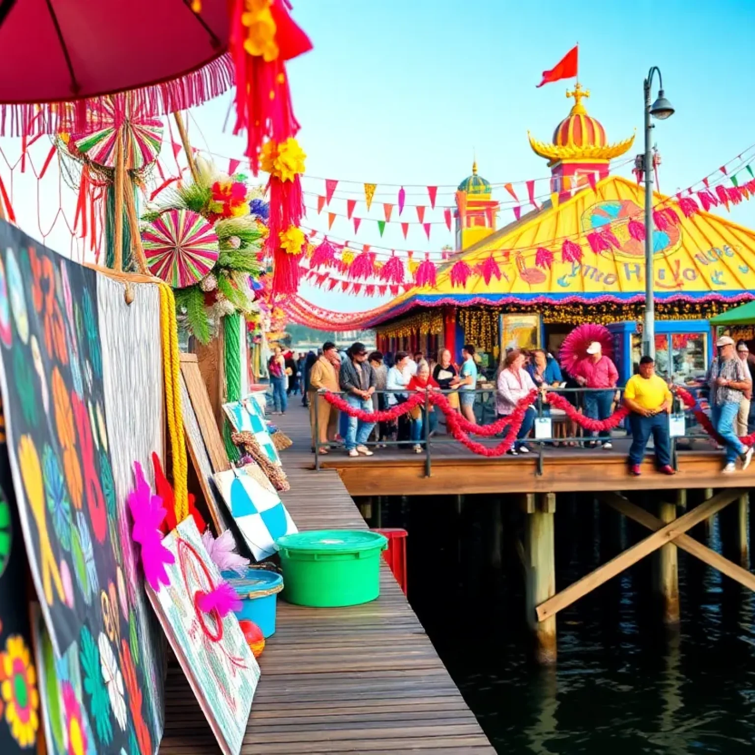 Artistic representation for St. Petersburg Pier anniversary poster