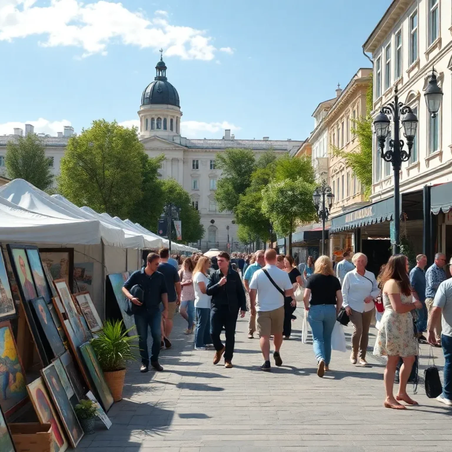 Vibrant cultural events in St. Petersburg with art and community activities.