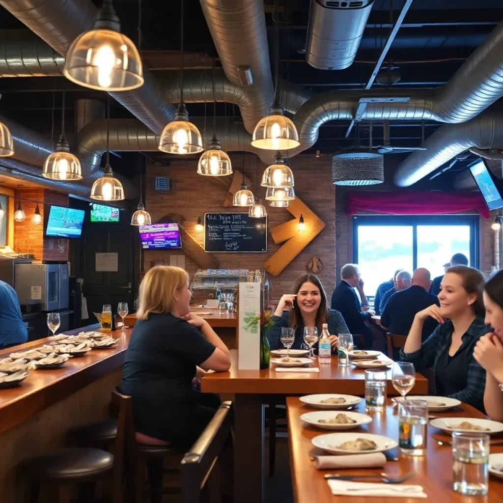 New seafood restaurants in St. Petersburg with a lively atmosphere.