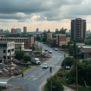 Destruction from Tornado in St. Louis