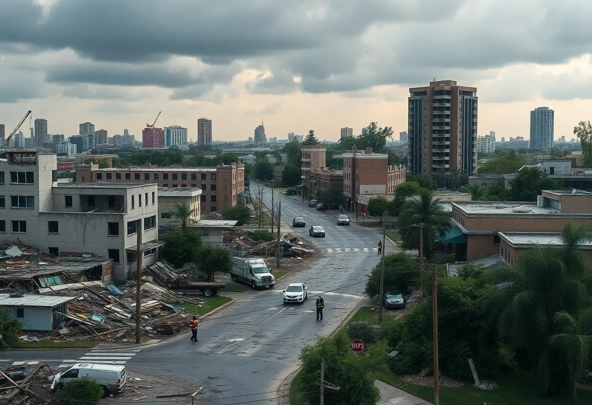 Destruction from Tornado in St. Louis