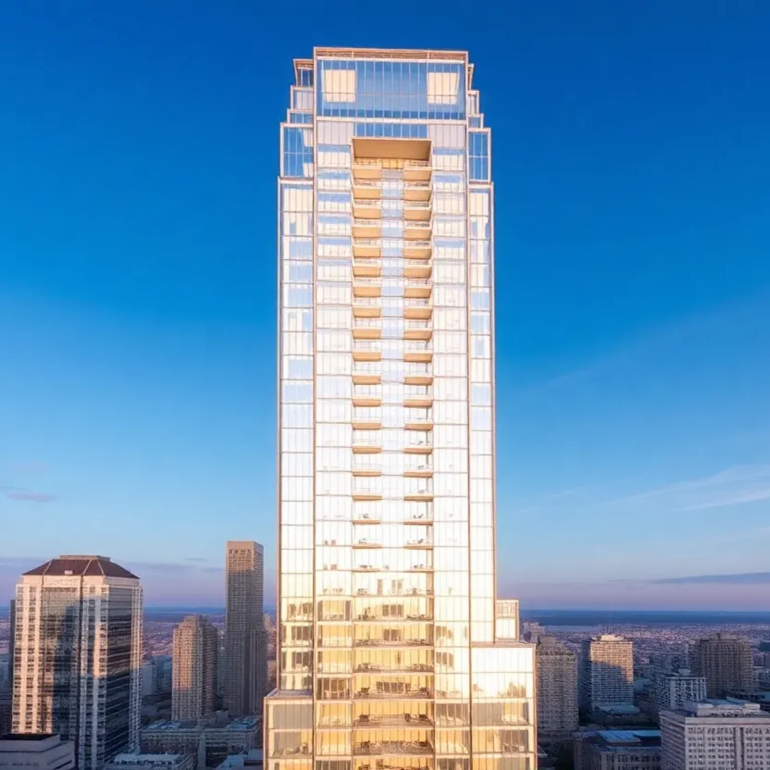 Architectural rendering of Waldorf Astoria Residences in St. Petersburg