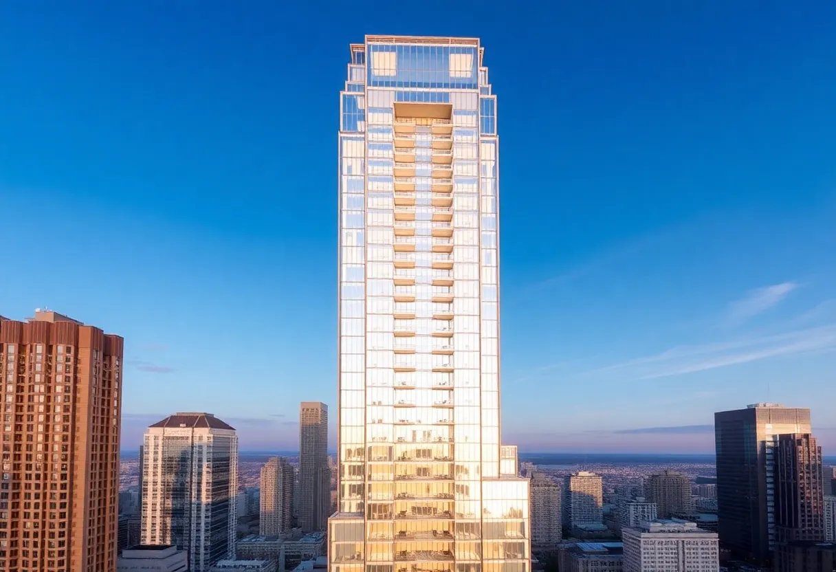 Architectural rendering of Waldorf Astoria Residences in St. Petersburg