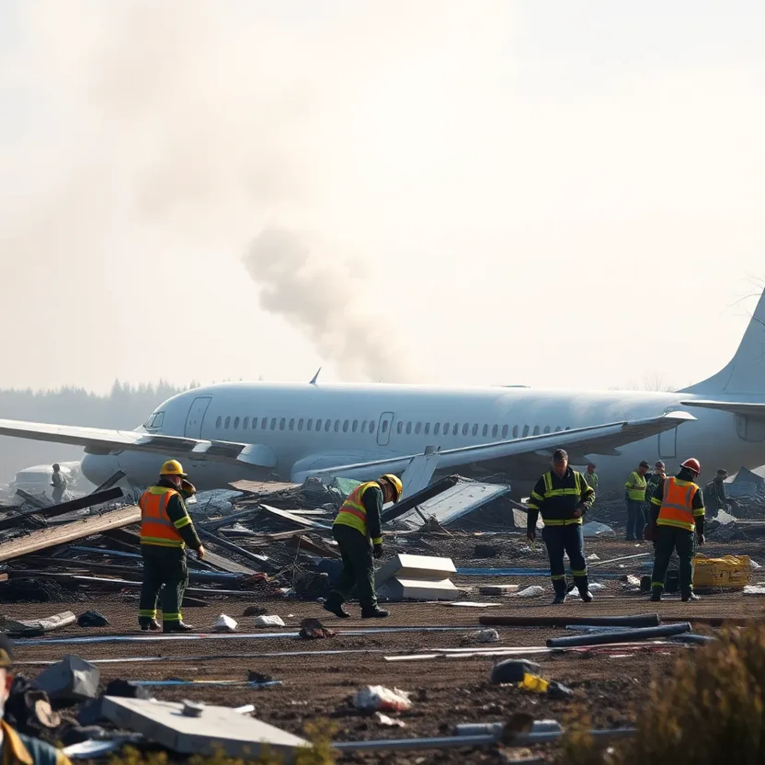 Aftermath of Air India Plane Crash in Ahmedabad