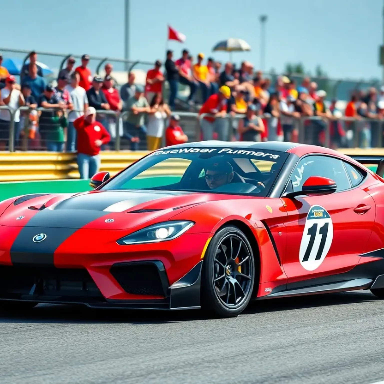 Young driver racing in GT3 series with a Lamborghini