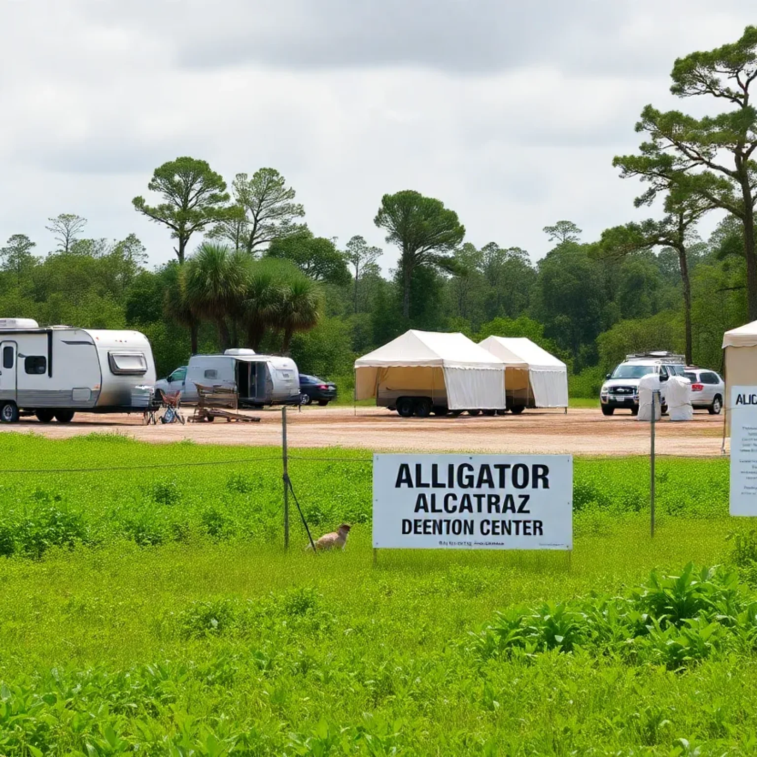 Alligator Alcatraz Detention Center Under Construction