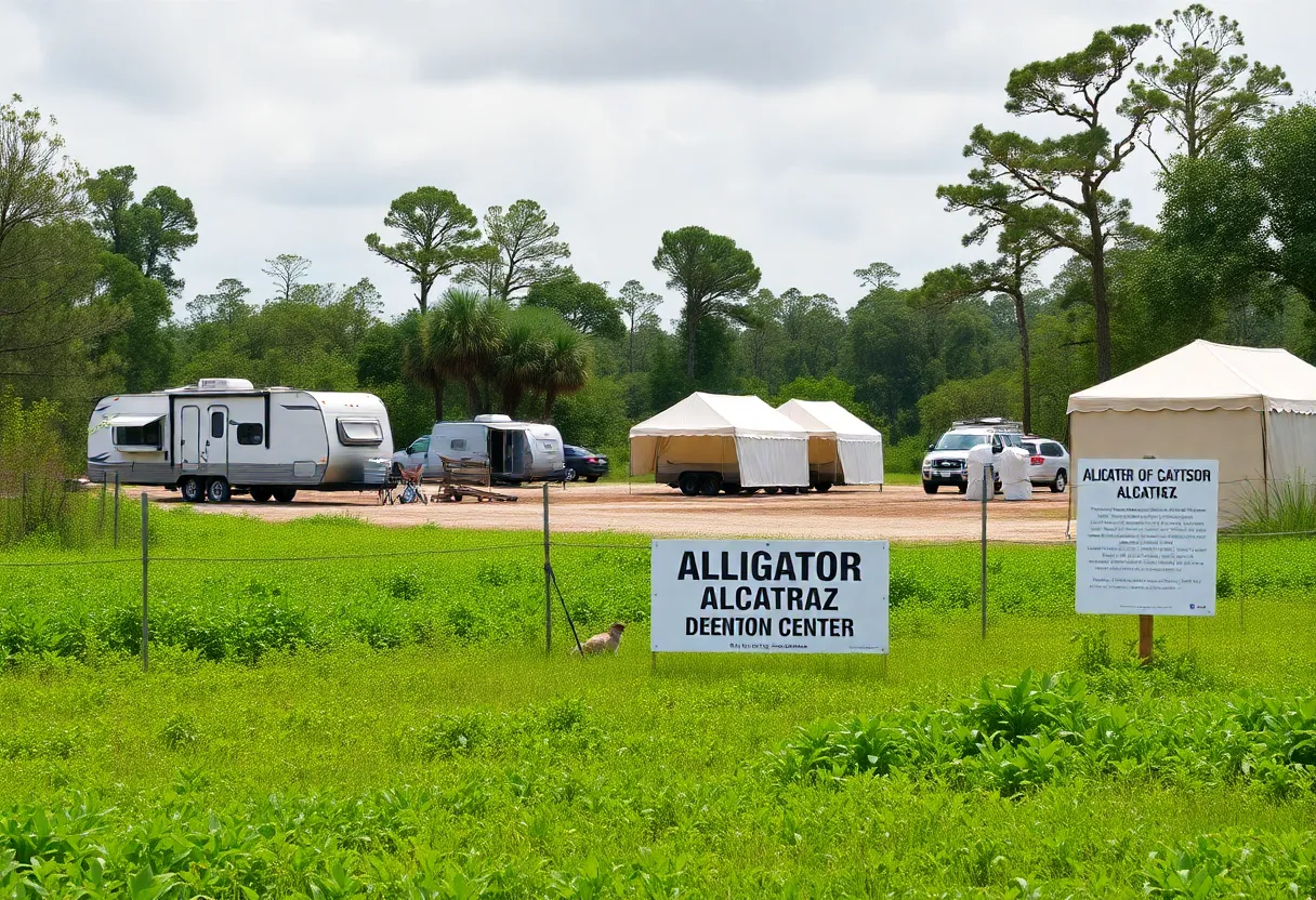 Alligator Alcatraz Detention Center Under Construction