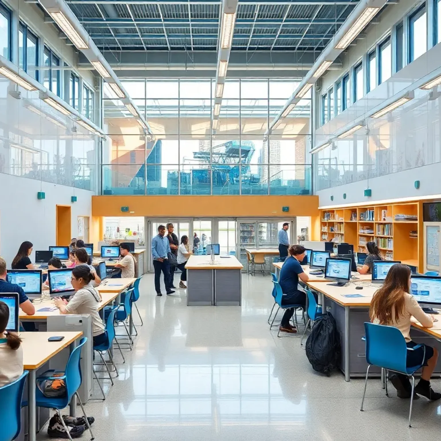 Exterior view of the ARK Innovation Center showcasing a modern tech learning environment.