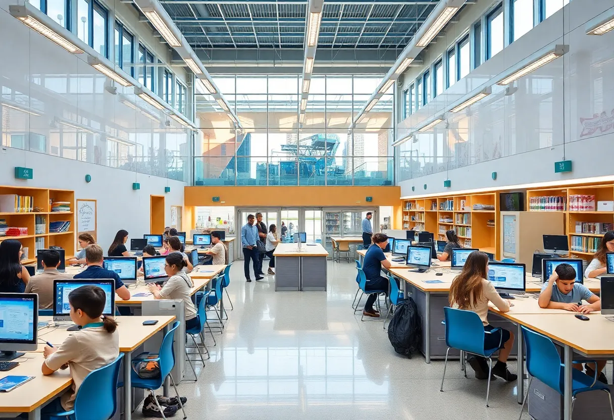 Exterior view of the ARK Innovation Center showcasing a modern tech learning environment.