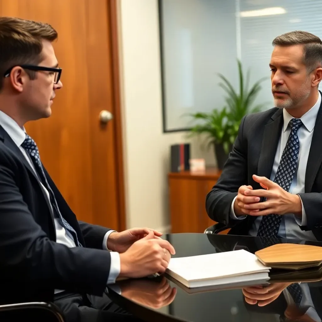 Attorney consulting with a client about bed bug legal issues