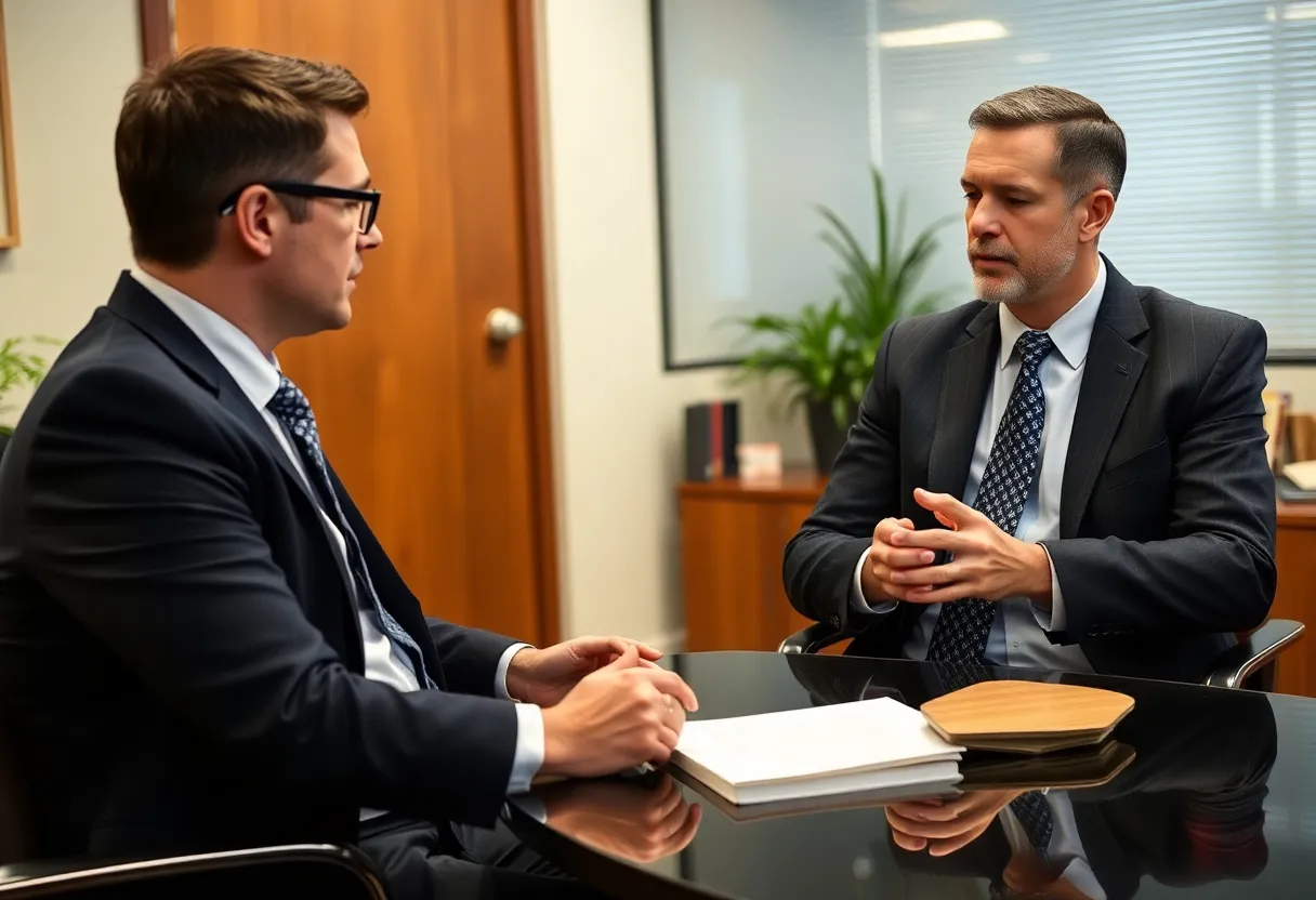 Attorney consulting with a client about bed bug legal issues