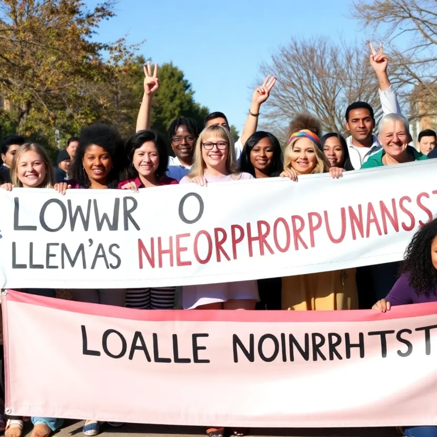 Community members celebrating support for local nonprofits
