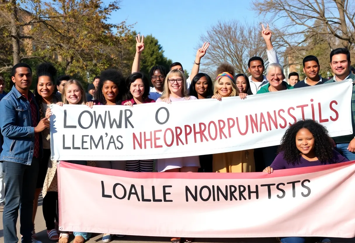 Community members celebrating support for local nonprofits