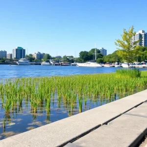 Seagrass and urban wildlife along St. Petersburg waterfront