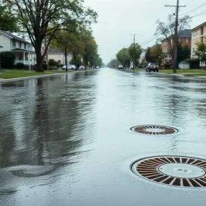 Street in St. Petersburg flooded after heavy rainfall