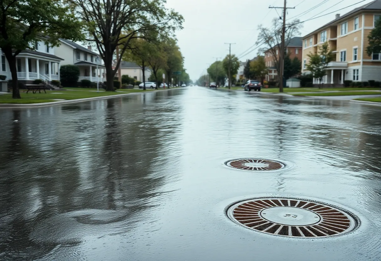 Street in St. Petersburg flooded after heavy rainfall