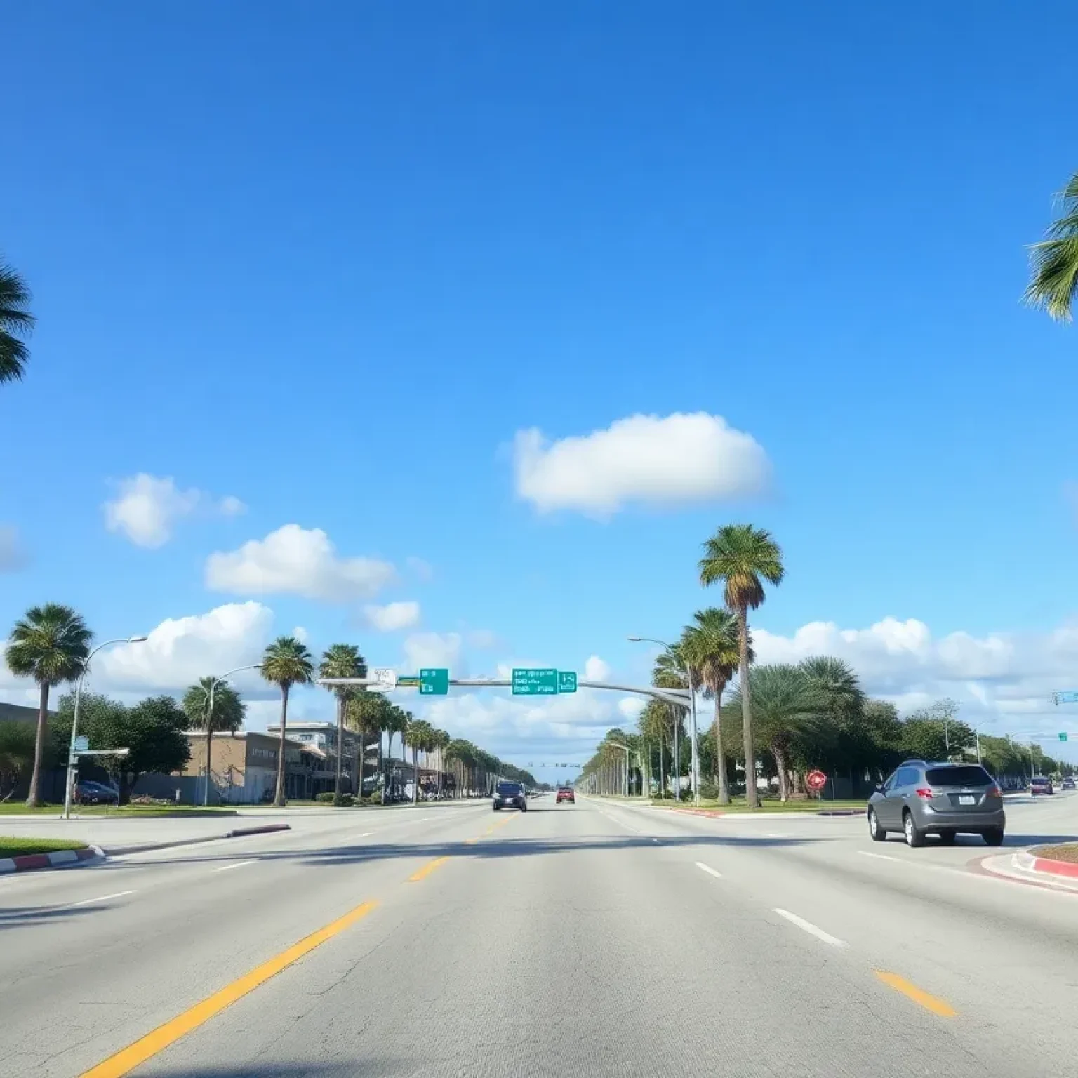 Florida city street highlighting safe driving