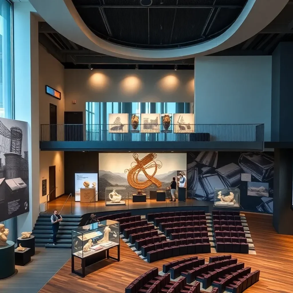 Interior of the Florida Holocaust Museum showing new exhibits and technology