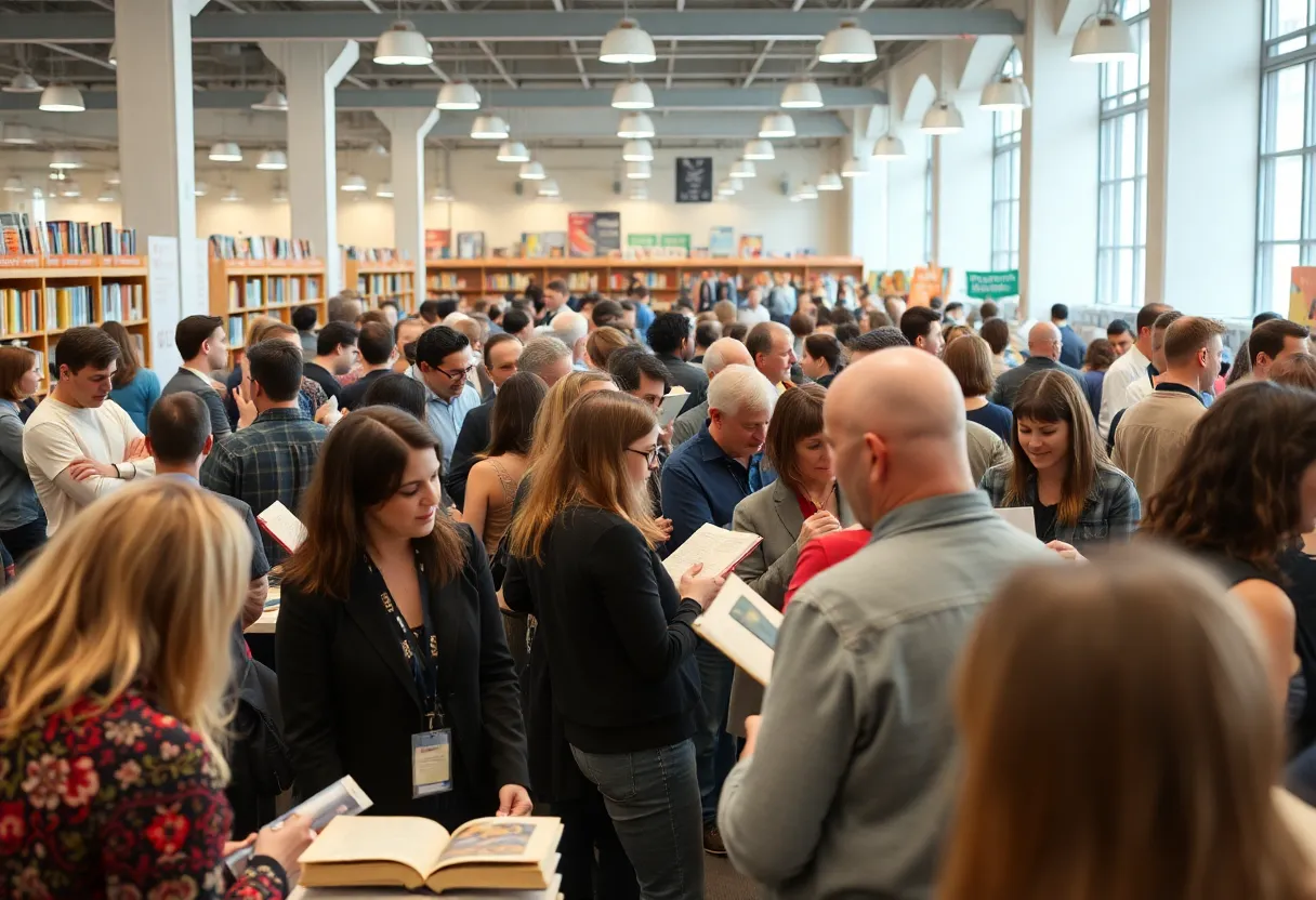 Attendees engaging in discussions at the Florida Studies Book Festival.